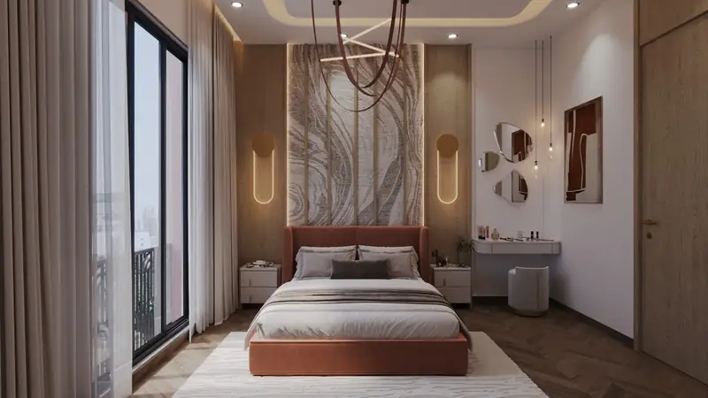Bedroom with dresser