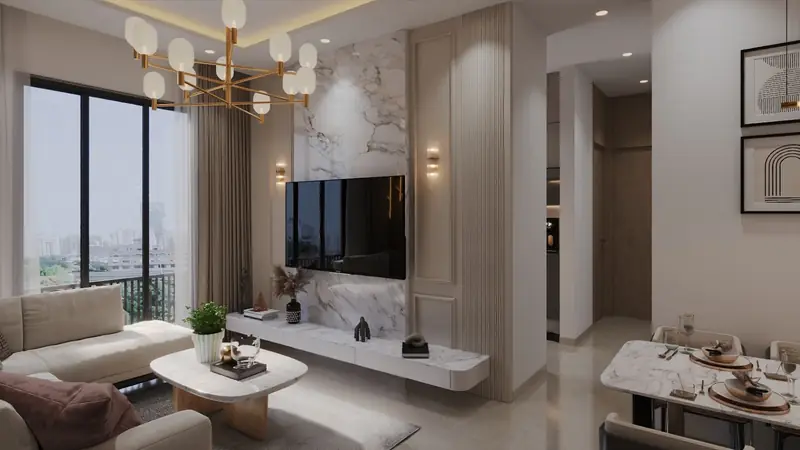 Living and dining area