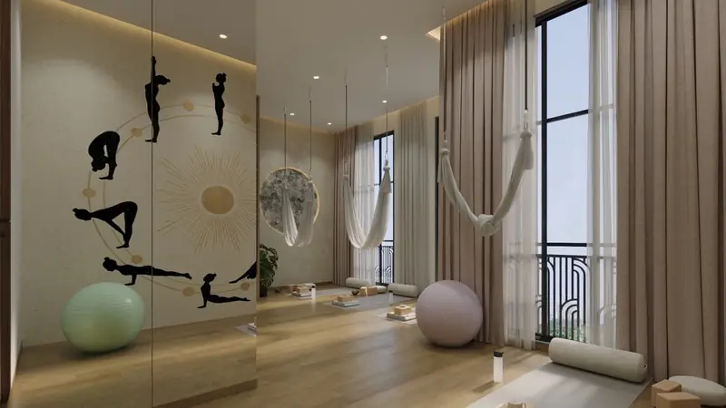 Dedicated yoga room